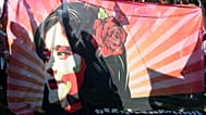 تصویر مهسا امینی در تظاهرات ایرانیان خارج از کشور