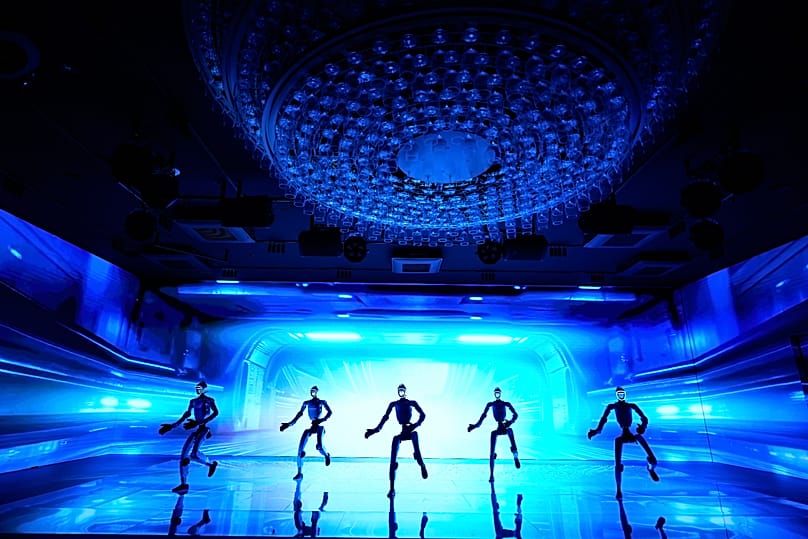 Robots humanoides realizan una demostración en una conferencia de prensa de GMO, empresa japonesa de infraestructura de internet, el martes 8 de septiembre de 2026 en Tokio.