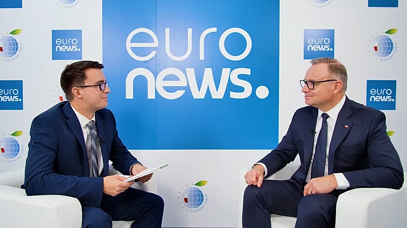 Były prezydent Polski w latach 2015–2025 w rozmowie z Euronews. 09.09.2026 r.