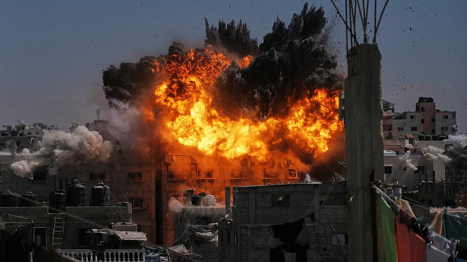 An explosion erupts following an Israeli airstrike in Gaza City Wednesday, 9 Sepember, 2026