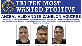 Cartel de los más buscados de Aníbal Alexander Canelón Aguirre.