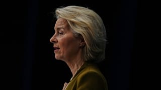European Commission President Ursula von der Leyen delivers a speech at the International Space Summit at the Grand Palais in Paris, Thursday, Sept. 10, 2026. (AP Photo/Aureli