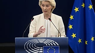 Az Európai Bizottság elnöke, Ursula von der Leyen évértékelő beszédet mond az Európai Parlamentben, Strasbourgban 2026. szeptember 16-án