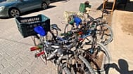 Bicycles used to deliver orders in the Gaza Strip