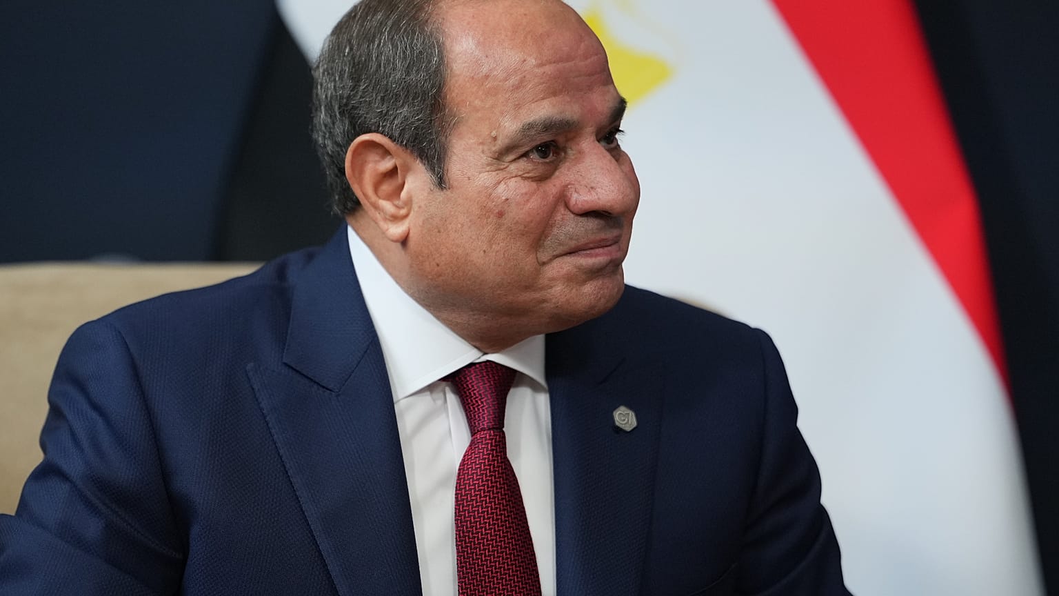 الرئيس المصري عبد الفتاح السيسي يلتقي بالولايات المتحدة. الرئيس دونالد ترامب على هامش قمة مجموعة السبع، الأربعاء 17 يونيو 2026، في إيفيان ليه باين، فرنسا. (AP Photo/جوليا ديما