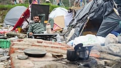 Asentamiento de inmigrantes en Ceuta.