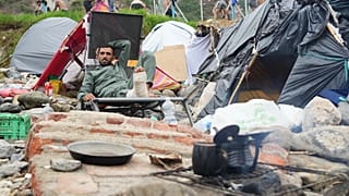 Asentamiento de inmigrantes en Ceuta.