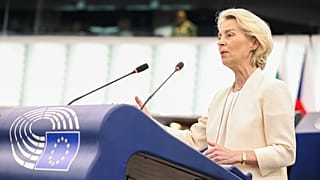 Η πρόεδρος της Ευρωπαϊκής Επιτροπής Ούρσουλα φον ντερ Λάιεν στο Στρασβούργο, Γαλλία, στις 16 Σεπτεμβρίου 2026.
