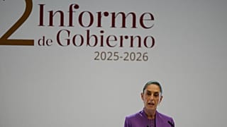La presidenta de México Claudia Sheinbaum pronunció su discurso sobre el estado de la nación en el Palacio Nacional de la Ciudad de México, el martes 1 de septiembre de 2026
