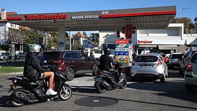 Une station-service à Biarritz, octobre 2022.