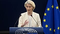 La presidenta de la Comisión Europea, Ursula von der Leyen, pronuncia un discurso con motivo del discurso anual sobre el Estado de la Unión Europea en el Parlamento Europeo.
