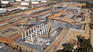 Construction of the first phase of Moeve's Andalusian Green Hydrogen Valley in Palos de la Frontera, Huelva.