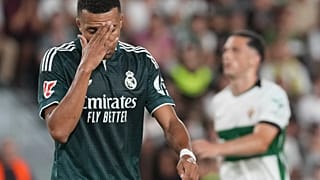 Kylian Mbappé durante el partido del Real Madrid contra el Elche, el 15 de septiembre de 2026.
