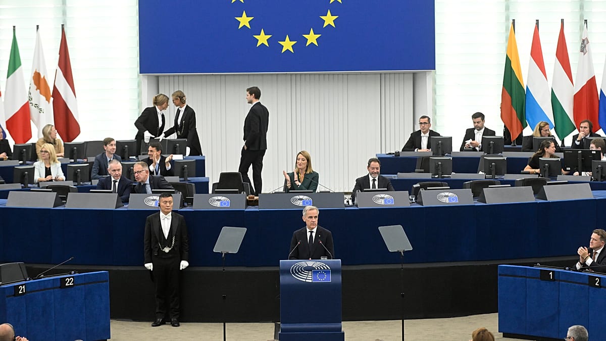 Carney backs closer EU ties, draws applause at European Parliament Carney backs closer EU ties, draws applause at European Parliament