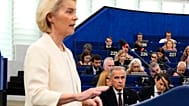 Canadian Prime Minister Mark Carney attends the State of the European Union address by President of the European Commission Ursula von der Leyen, at the European Parliament.