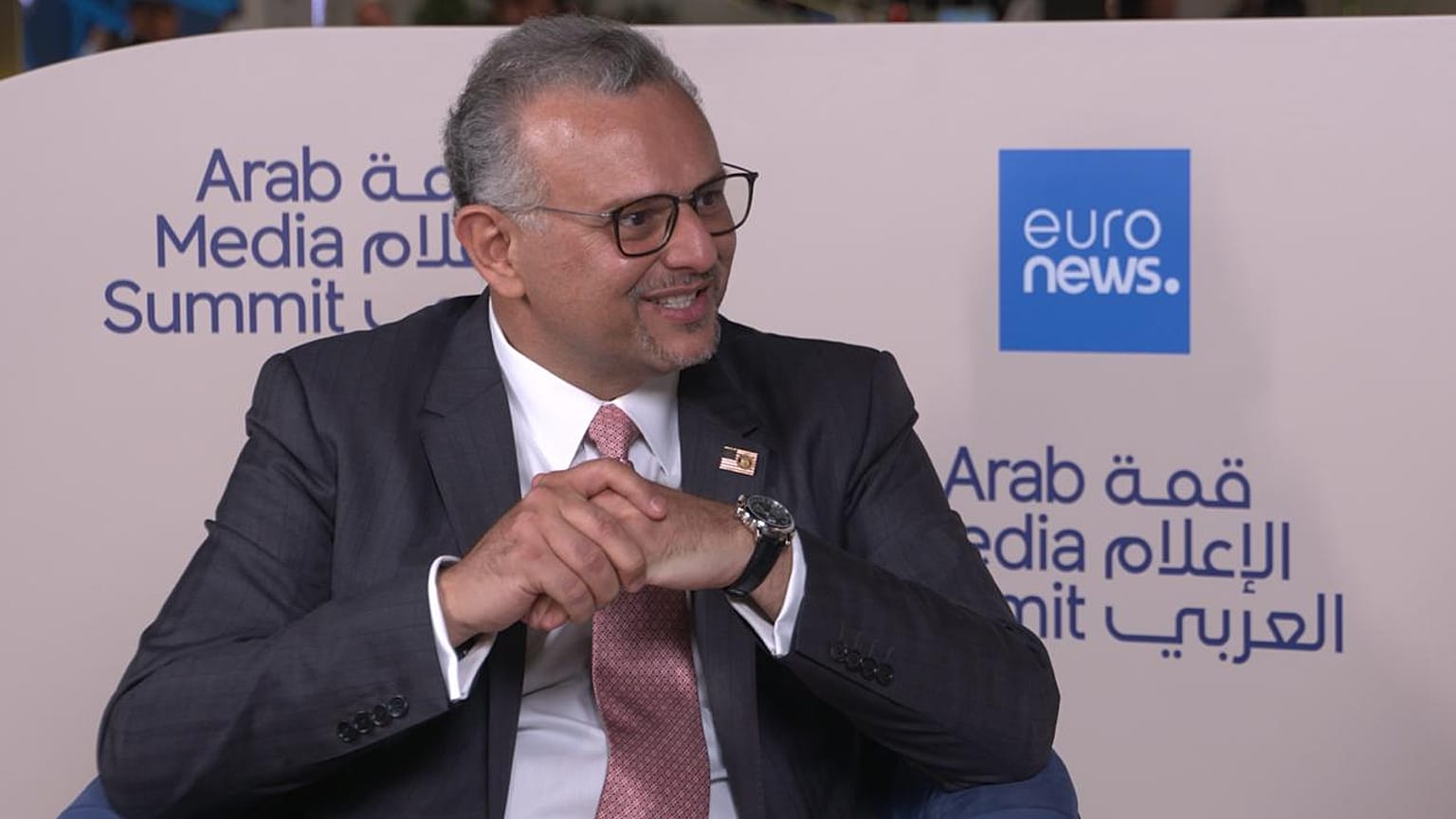 US President Donald Trump's senior adviser on Arab and Middle Eastern affairs Massad Boulos speaks to Euronews at the Arab Media Summit in Dubai, 17 September 2026