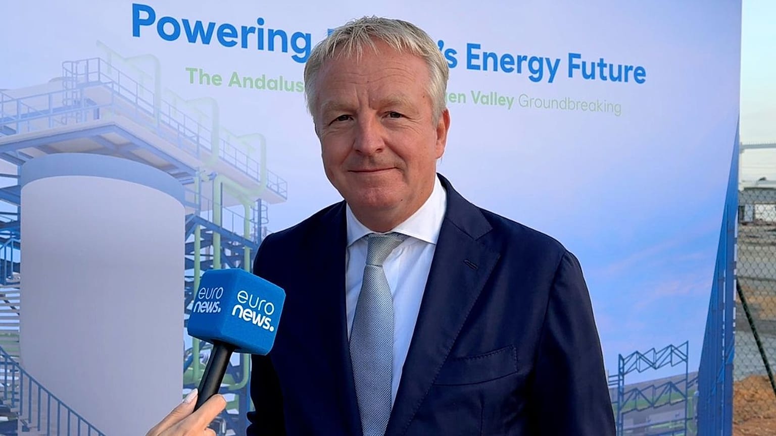 Maarten Wetselaar, CEO de Moeve, durante la entrevista con 'Euronews' el 17 de septiembre de 2026 en Huelva.
