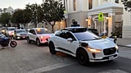 FILE - A Waymo driverless taxi stops on a street in San Francisco on Feb. 15, 2023. (AP Photo/Terry Chea, File)