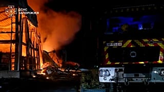 Russian drones devastate shopping mall in Zaporizhzhia city
