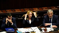Matteo Salvini, Giorgia Meloni e Antonio Tajani: i tre leader della coalizione di centrodestra