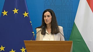 Orbán Anita külügyminiszter beszédet mond a Kulturális diplomáciai értekezlet megnyitóján 2026. szeptember 3-án.