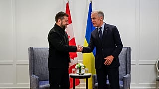 Volodymyr Zelenskyy and Mark Carney.