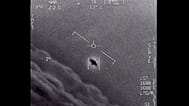 The image from video provided by the Department of Defense labelled Gimbal, from 2015