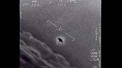 The image from video provided by the Department of Defense labelled Gimbal, from 2015