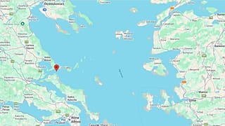 Yunanistan'da meydana gelen depremin konumu.