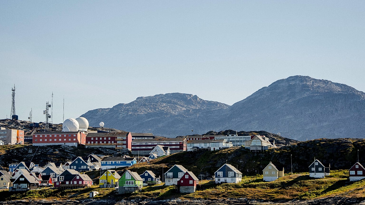 A general view of Nuuk, Greenland, Sunday, Sept. 6, 2026.