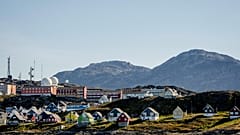 A general view of Nuuk, Greenland, Sunday, Sept. 6, 2026.