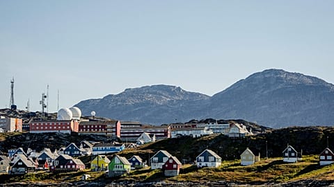 A general view of Nuuk, Greenland, Sunday, Sept. 6, 2026.