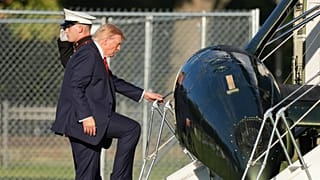 US President Donald Trump boards Marine One on the Ellipse near the White House, Friday, Sept. 18, 2026, in Washington