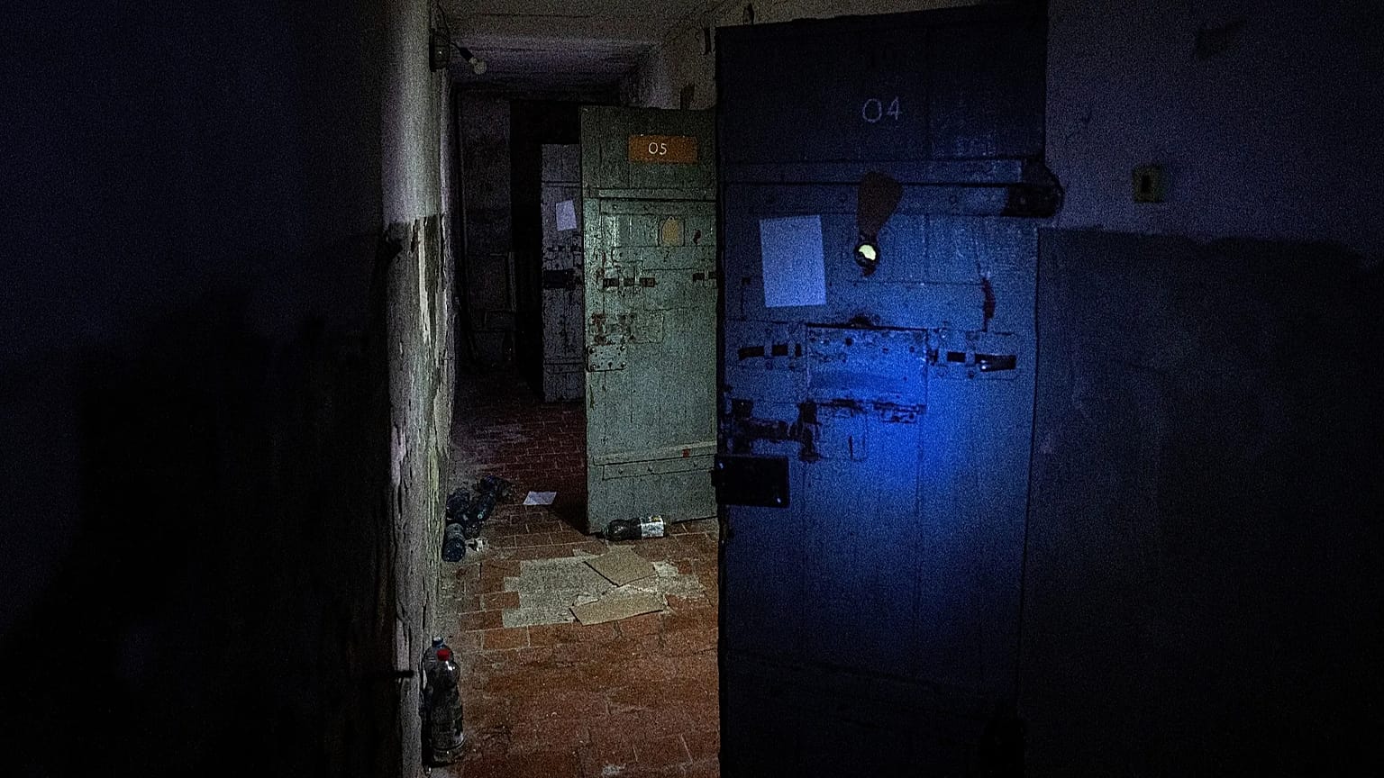 Basement of the police station used by Russian forces to detain and torture Ukrainians in the liberated city of Izium, Ukraine