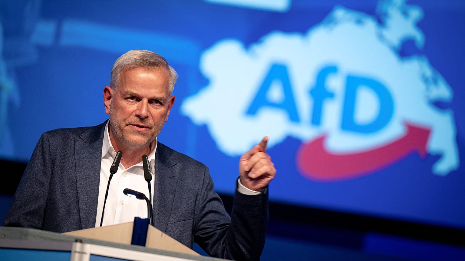 Leif-Erik Holm, the AfD's candidate for state premier in Mecklenburg-Western Pomerania