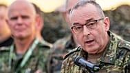 German Chief of Defense Gen. Carsten Breuer makes a statement during the Lithuanian-German division-level international military exercise