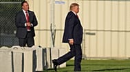 US President Donald Trump walks to board Marine One on the Ellipse near the White House, Friday, Sept. 18, 2026, in Washington