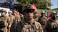 FILE: Armed personnel affiliated with Iran's IRGC take part in the state-organised military exercise in Tehran, 18 September 2026