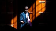 Haitian President Jovenel Moïse arrives for an interview at his home in Petion-Ville, 7 February, 2020