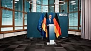 German Chancellor Friedrich Merz speaks to media at the Christian Democratic Union (CDU) party headquarters in Berlin, Germany, 20 September 2026.