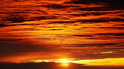 The sun rises as seen from the summit of Mount Fuji, Oyama, Japan, on Sept. 4, 2026.