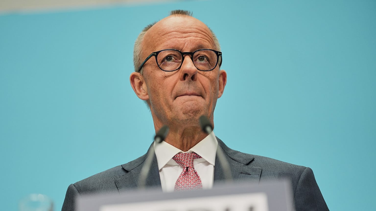 Bundeskanzler Friedrich Merz auf einer Pressekonferenz (CDU) in Berlin am 21. September 2026