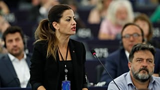 Rego pronuncia un discurso en el Parlamento Europeo en Estrasburgo, en el este de Francia, en una foto de archivo del miércoles 3 de julio de 2019