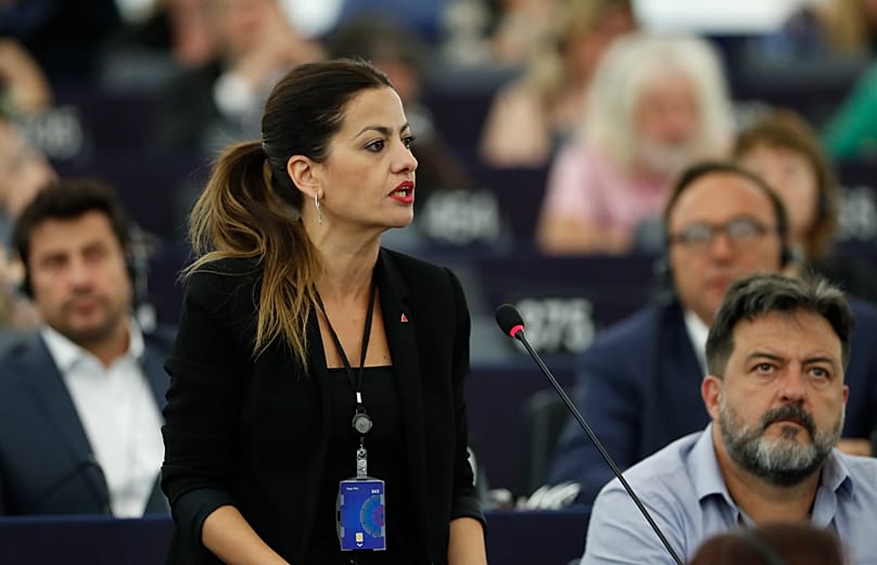 Rego pronuncia un discurso en el Parlamento Europeo en Estrasburgo, en el este de Francia, en una foto de archivo del miércoles 3 de julio de 2019