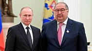 Vladimir Putin and Alisher Usmanov.