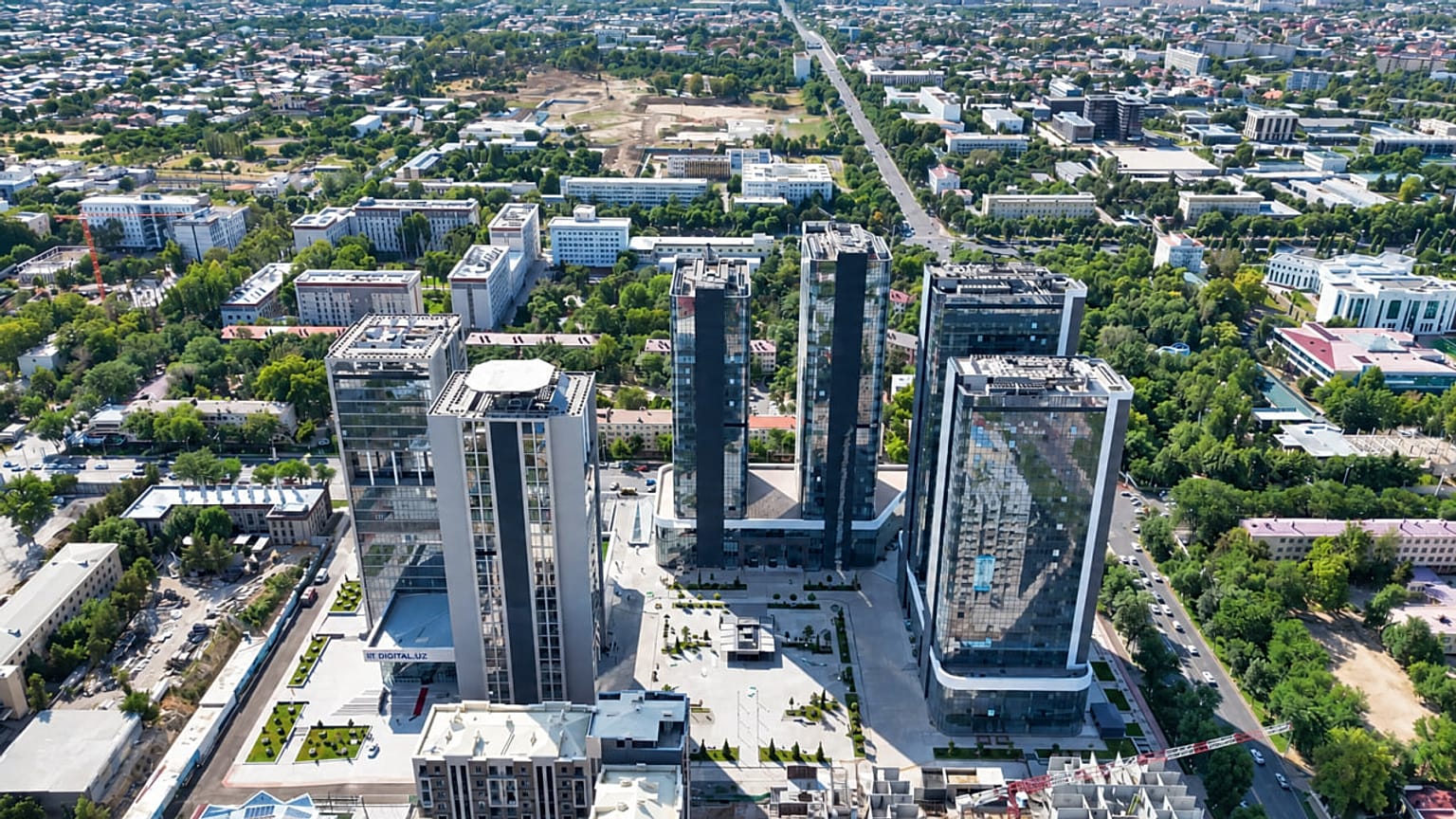 Özbekistan'ın başkenti Taşkent'in havadan görünümü
