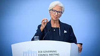ECB President Christine Lagarde addresses the media following the off-site meeting at the Deutsche Bundesbank's conference centre in Berlin, Germany, 10 Sept. 2026