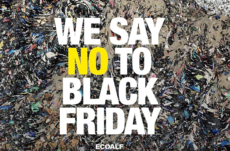 Kampagne von Ecoalf gegen den Black Friday.