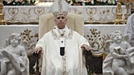 Le pape Léon XIV célèbre une messe à la basilique sanctuaire de la Mère du Bon Conseil à Genazzano, dans le centre de l'Italie, le lundi 7 septembre 2026.