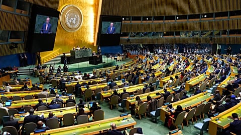 Turkey's President Recep Tayyip Erdoğan speaks during the 81st session of the United Nations General Assembly at United Nations headquarters, 22 September, 2026